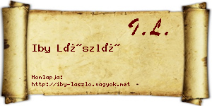 Iby László névjegykártya